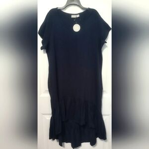 New Navy Blue Ruffle Dress - Size 2X
